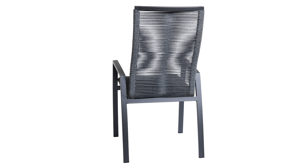 Gartenstuhl /-sessel Interliving aus Kunstfaser in Anthrazit Interliving Gartenmöbel Serie 7011 - Armlehnstuhl anthrazitfarbenes Rope, TEXTILENE® & Aluminium