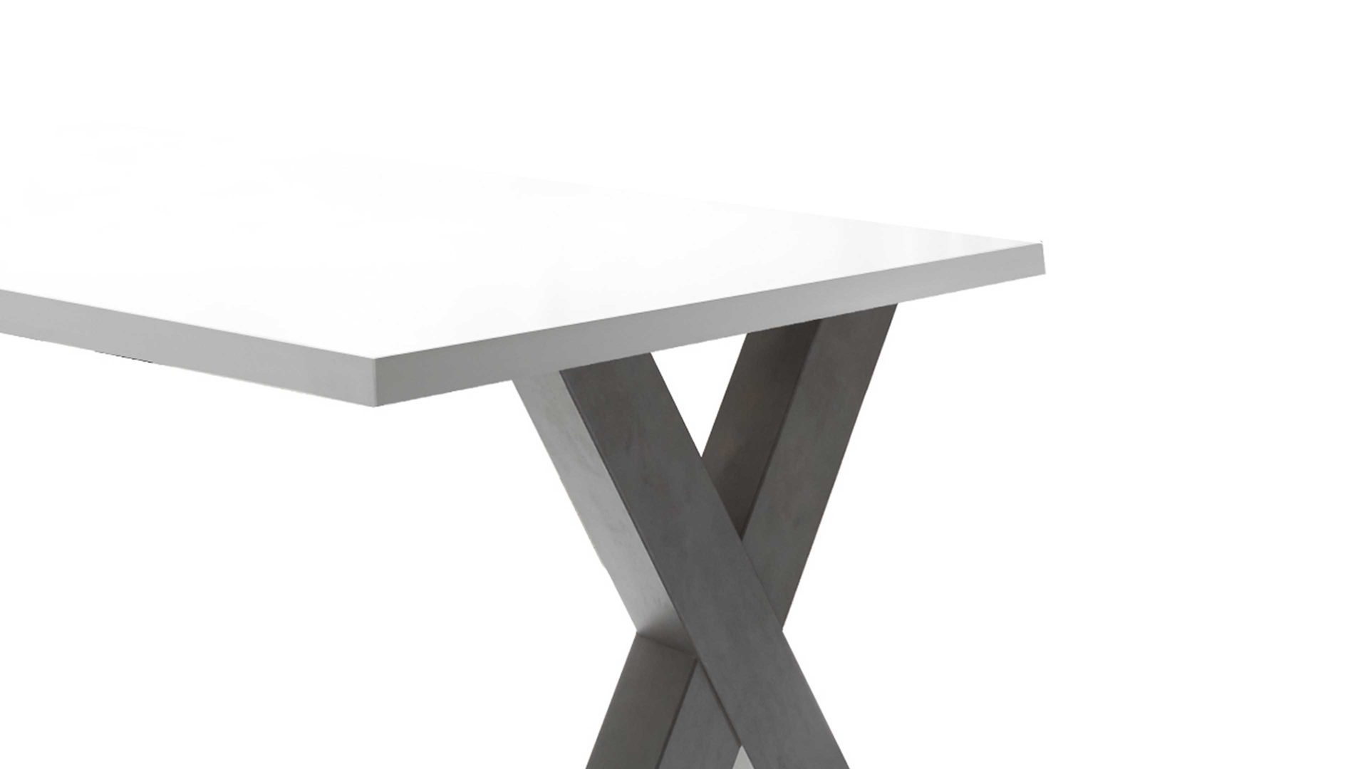 Schreibtisch Mäusbacher i.i. aus Holz in Weiß Schreibtisch, Bürotisch und Arbeitstisch Mister Office Mattweiß & Graphit – ca. 160 x 70 cm