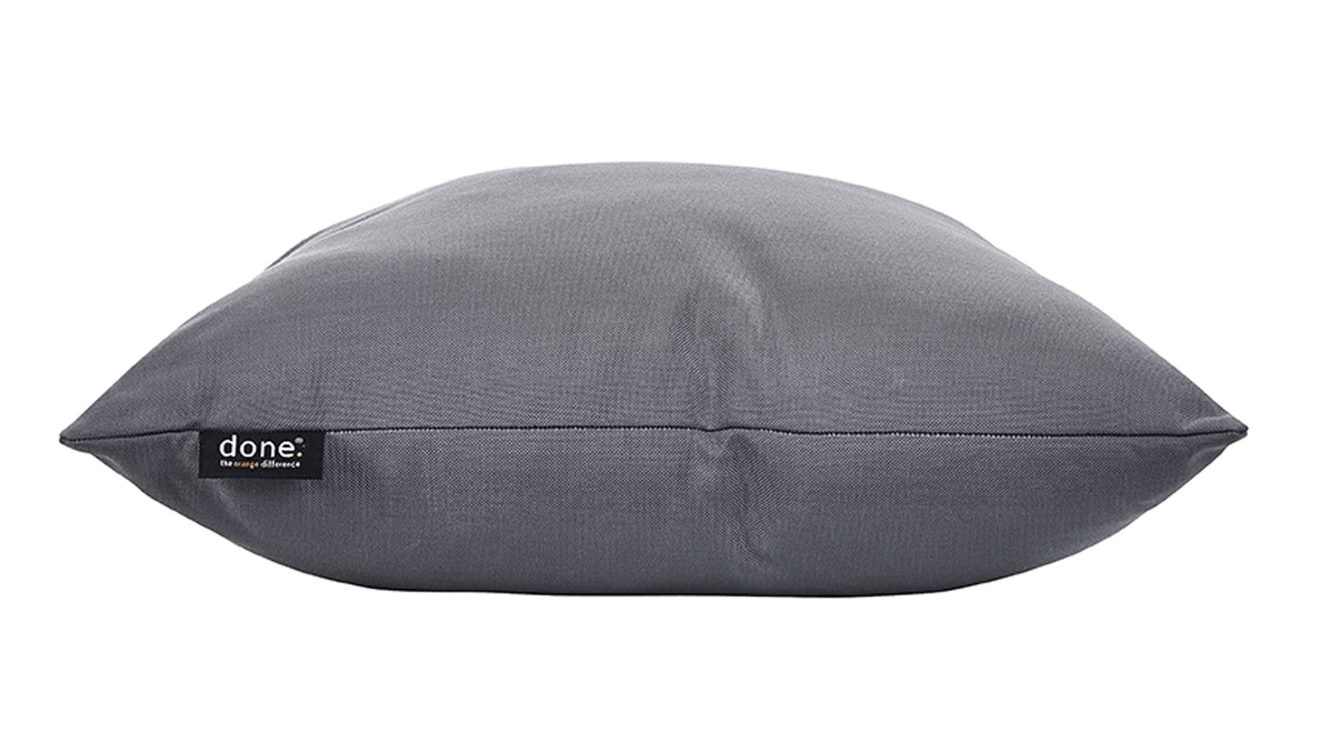 Einzelkissen Done.® aus Kunstfaser in Dunkelgrau done.® Kissen Cushion Outside dunkelgrauer Olefinbezug – ca. 45 x 45 cm