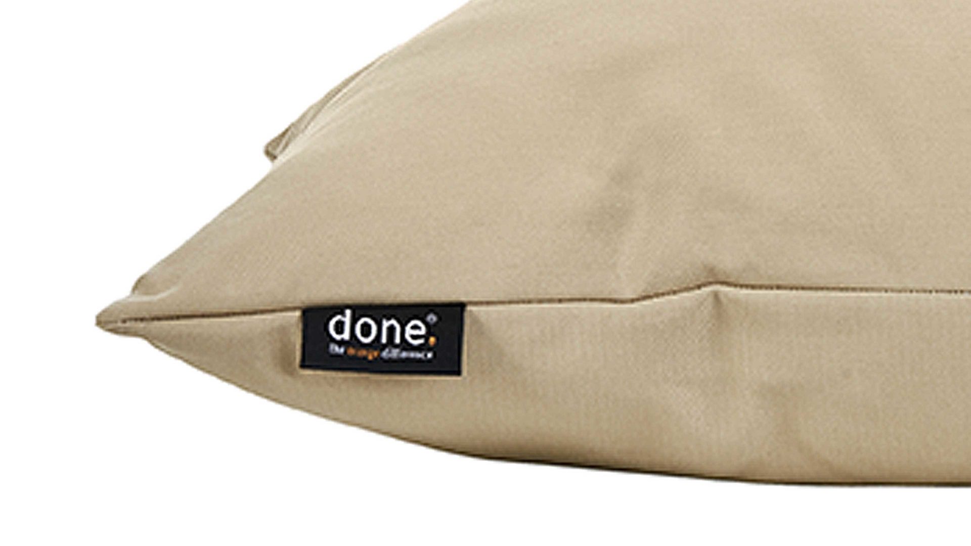 Kissen Done.® aus Kunstfaser in Beige done.® Kissen Cushion Outside taupefarbener Olefinbezug – ca. 45 x 45 cm