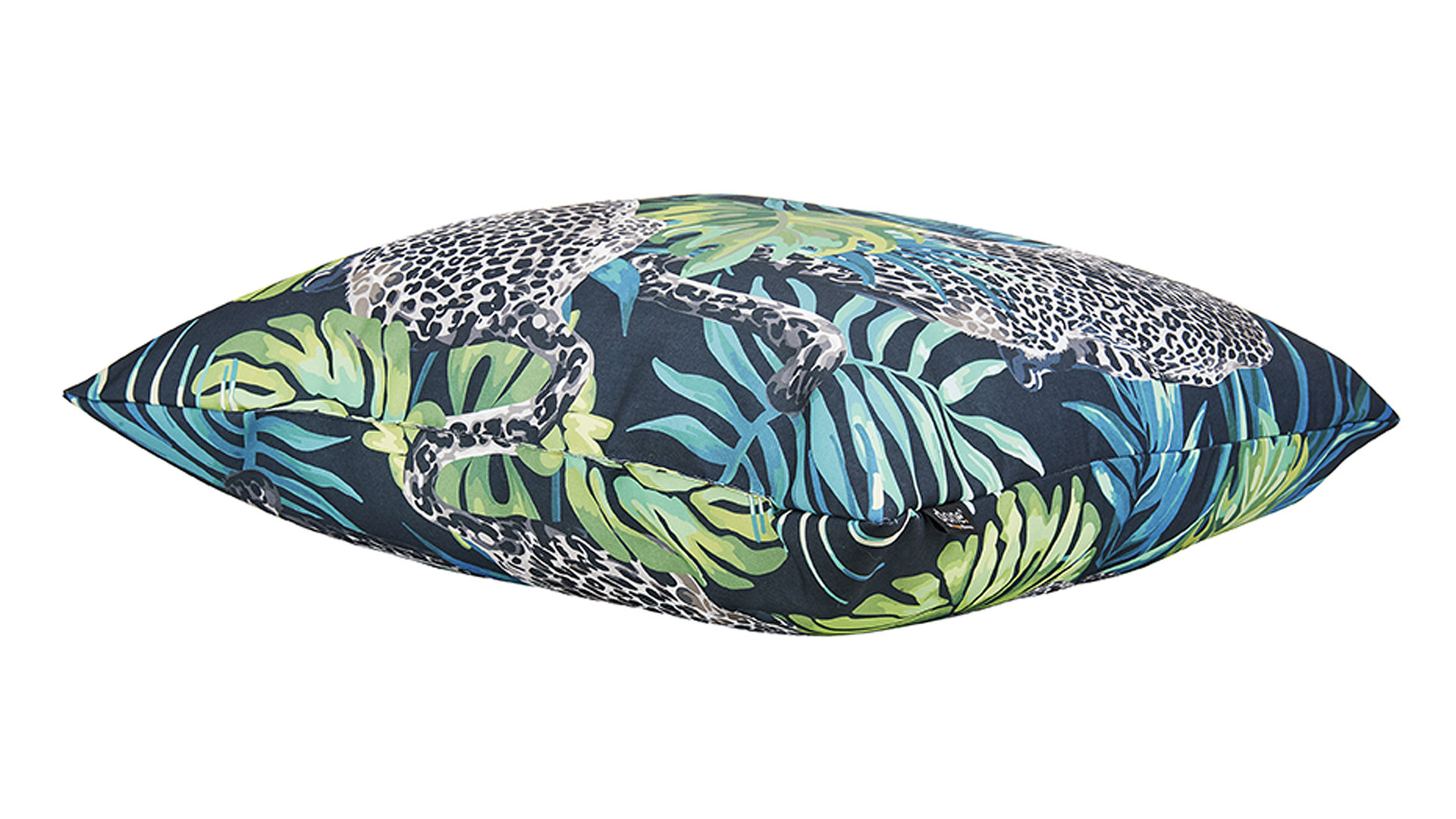 Einzelkissen Done.® aus Kunstfaser in Schwarz done.® Kissen Cushion Outside Leopard Dessin Leopard – ca. 65 x 65 cm