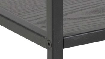 Regal Actona group aus Holz in Schwarz Regal Seaford im Industrielook als Wohnzimmermöbel schwarze Esche - ca. 114 x 78 cm