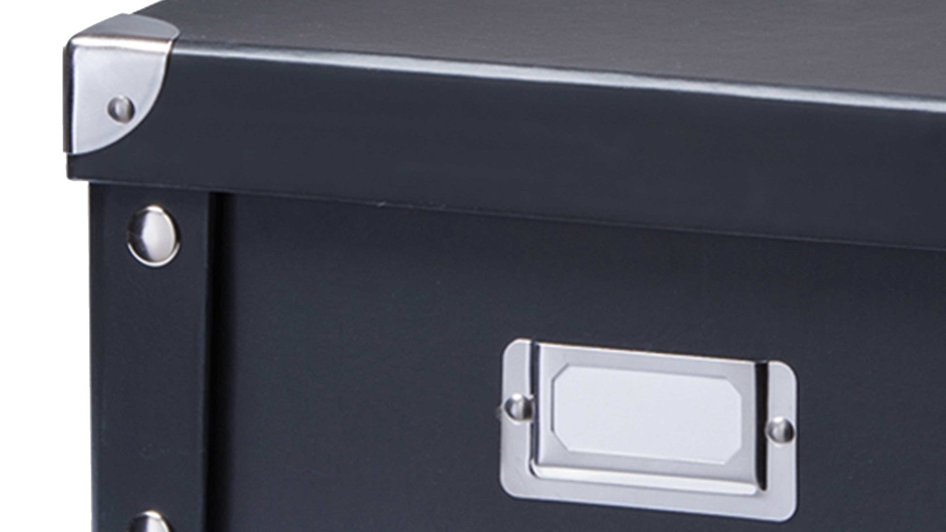 Aufbewahrungsbox Zeller present aus Karton / Papier / Pappe in Schwarz zeller Aufbewahrungsbox schwarze Pappe - ca. 26 x 31 cm