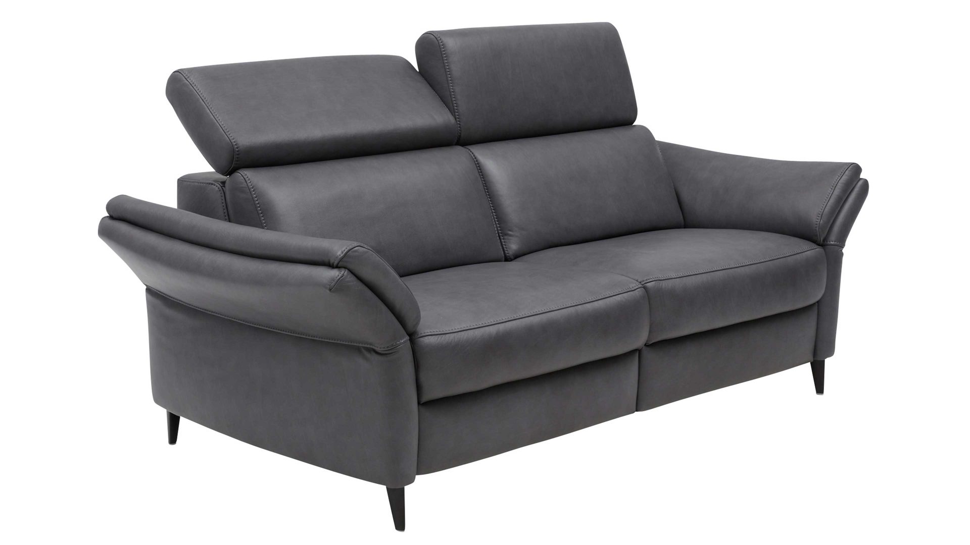 2,5-Sitzer Interliving aus Leder in Anthrazit Interliving Sofa Serie 4055 - 2,5-Sitzer 2,5KV anthrazitfarbenes LongLife-Leder Texas - Länge ca. 196 cm