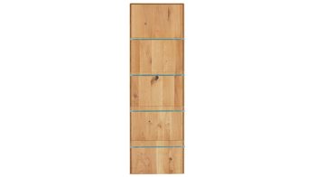 Regal Interliving aus Holz in Holzfarben Interliving Wohnzimmer Serie 2020 - Aufsatzpaneel 151840 Asteiche & Klarglas – ca. 47 x 147 cm