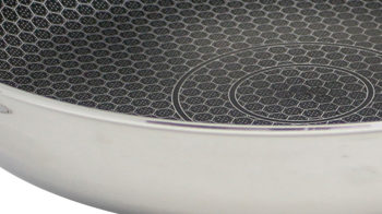 Bratpfanne Elo® aus Metall in Metallfarben ELO® Pfanne Relief Edelstahl – Durchmesser ca. 24 cm