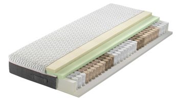 Federkernmatratze Interliving aus Stoff in Weiß Interliving Matratzen Serie 1923 - Taschenfederkernmatratze Härtegrad 3 - Liegefläche ca. 100 x 200 cm