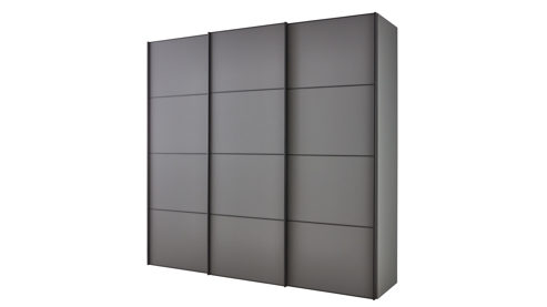 Kleiderschrank Wiemann | oeseder aus Holz in Dunkelgrau Kleiderschrankprogramm Phoenix – Kleiderschrank Lava & Schwarz - drei Türen, Breite ca. 225 cm