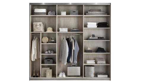 Kleiderschrank Wiemann | oeseder aus Holz in Dunkelgrau Kleiderschrankprogramm Phoenix – Kleiderschrank Lava & Schwarz - drei Türen, Breite ca. 225 cm