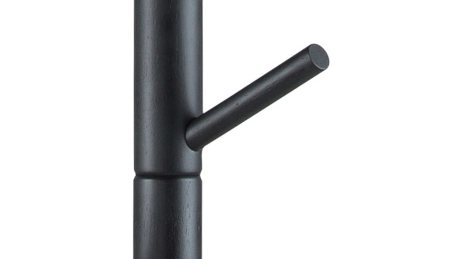 Standgarderobe Actona group aus Holz in Schwarz Kleiderständer - Garderobe mit Kleiderhaken schwarz lackiertes Holz – Höhe ca. 177 cm