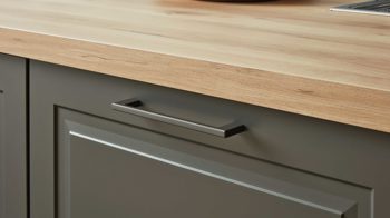 Buffet Interliving aus Holz in Dunkelgrau Interliving Küche Serie 3044 - Buffetschrank Graphit & Kernbuche – Breite ca. 150 cm