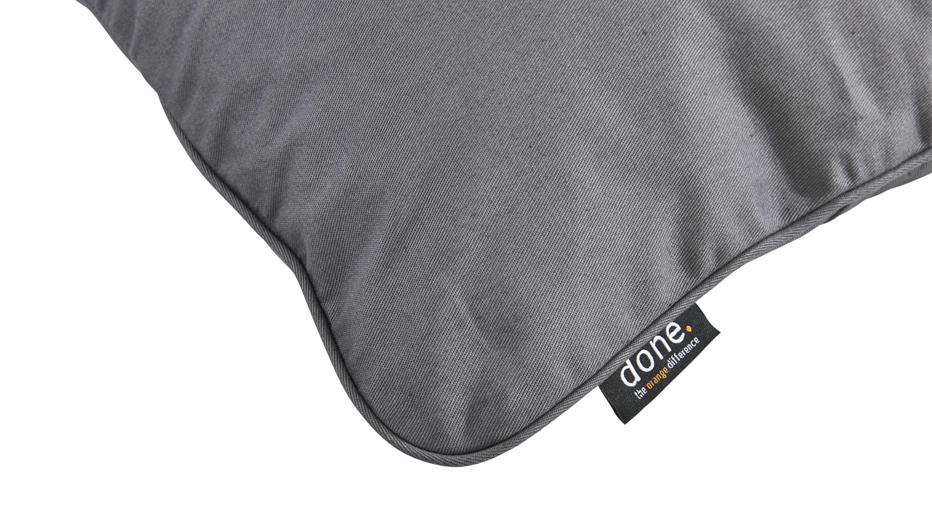 Kissenbezug /-hülle Done.® aus Baumwolle in Anthrazit done.® Kissenhülle Cushion Uni anthrazitfarbener Panamabezug - ca. 45 x 45 cm