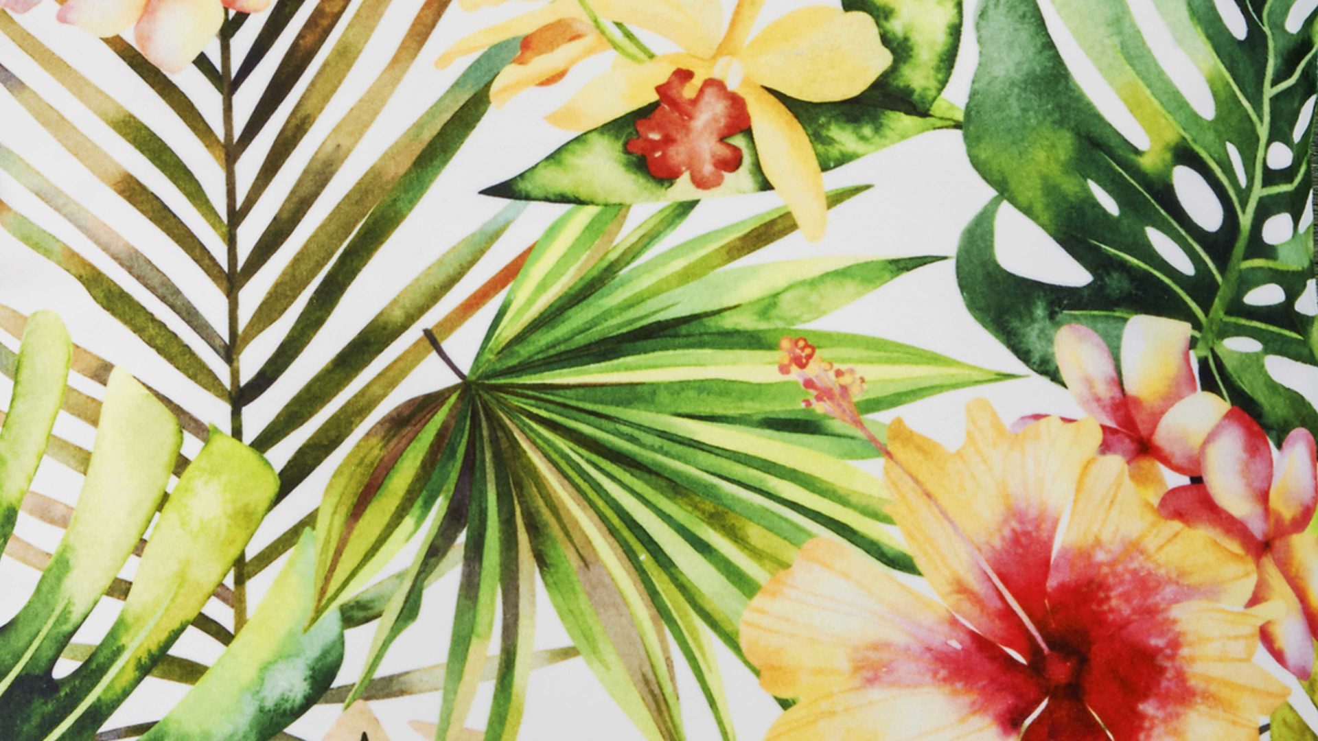 Kissenbezug /-hülle Done.® aus Kunstfaser in Hellgrün done.® Kissenhülle Cushion Fringe Dessin Jungle Flower - ca. 45 x 45 cm