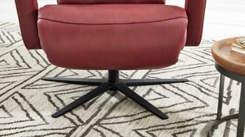 Relaxsessel Interliving aus Leder in Dunkelrot Interliving Sessel Serie 4541 – Relaxsessel manuell - barolofarbenes LongLife-Leder Rodeo & Sternfuß V4S