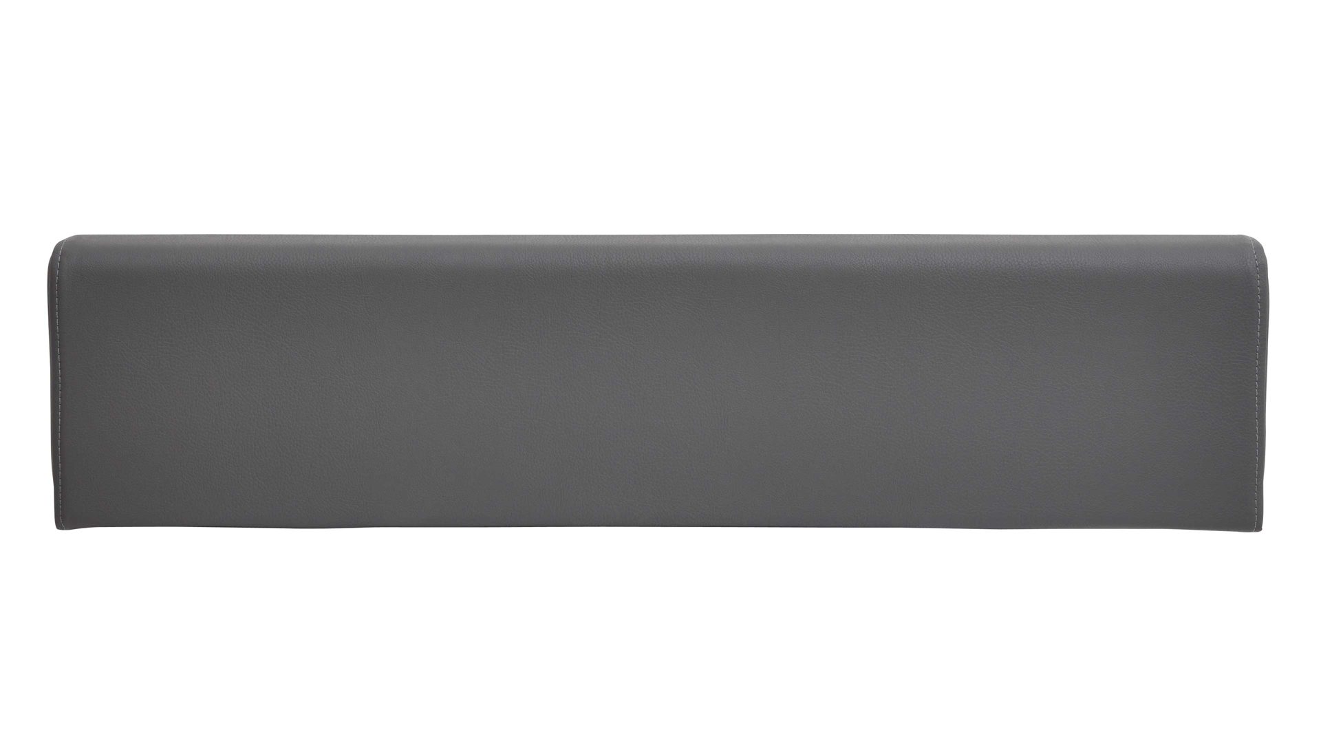Kissen-Set Interliving aus Stoff in Dunkelgrau Interliving Schlafzimmer Serie 1025 – Kopfteilpolster-Set Länge ca. 82 cm - graphitfarbenes Kunstleder