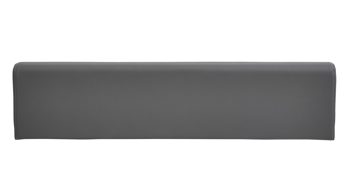 Kopfstütze Interliving aus Stoff in Dunkelgrau Interliving Schlafzimmer Serie 1025 – Kopfteilpolster-Set 530450 Länge ca. 92 cm - graphitfarbenes Kunstleder