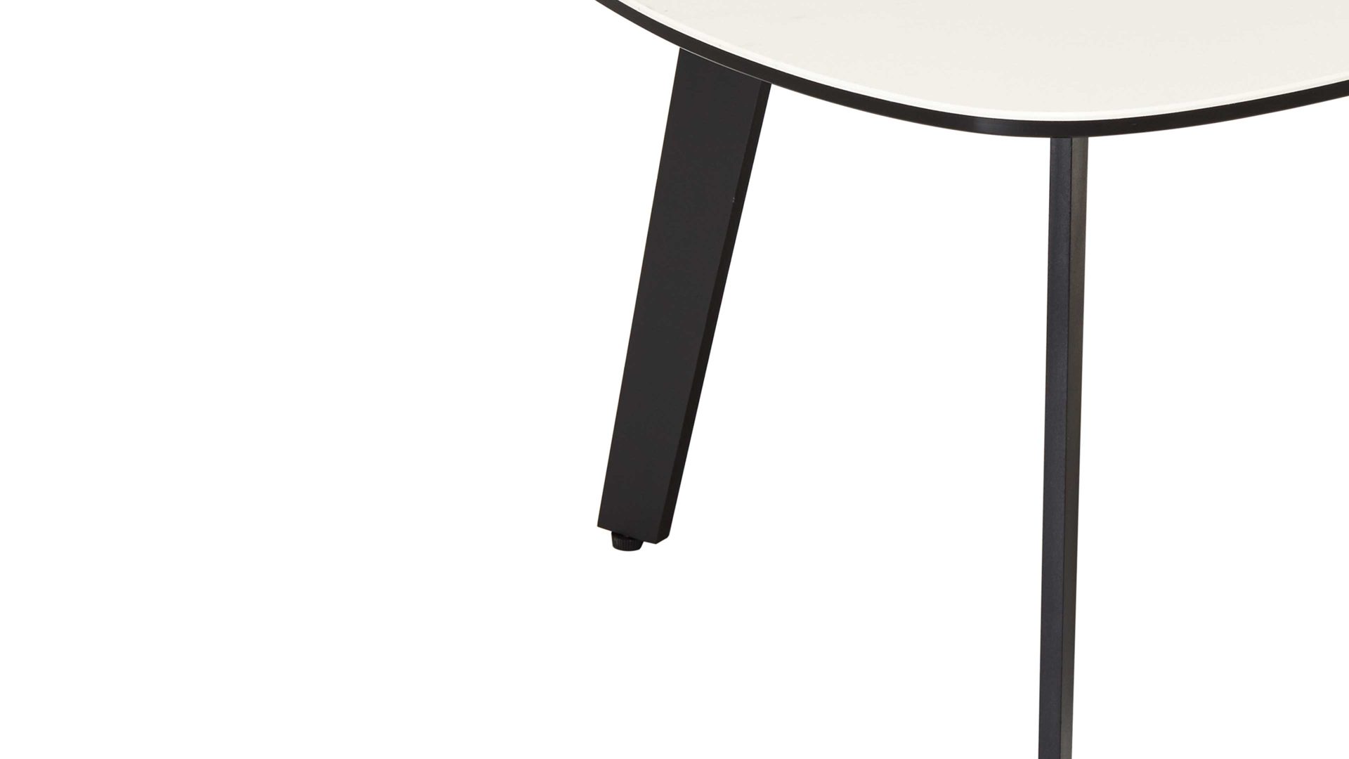 Beistelltisch Akante aus Keramik in Weiß AKANTE Beistelltisch Galet Marmor & Schwarz - ca. 45 x 55 cm