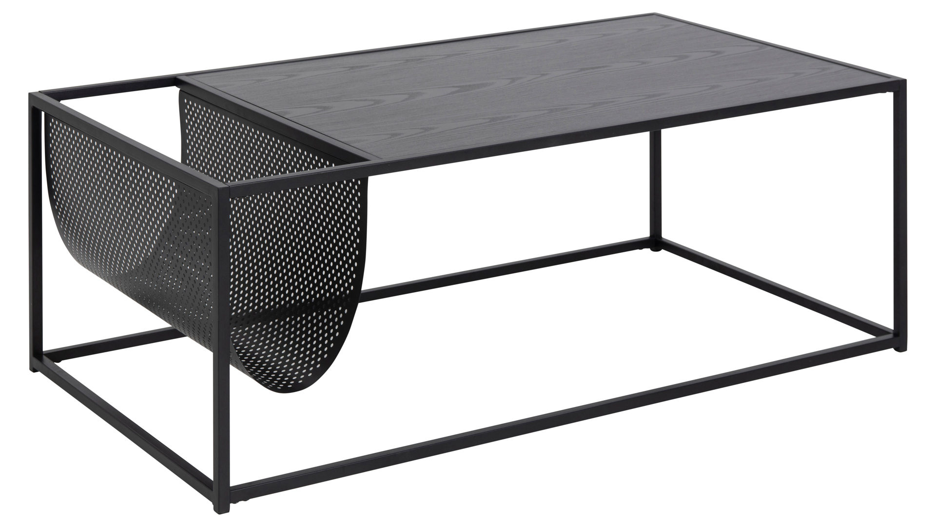 Couchtisch Actona group aus Holz in Schwarz Couchtisch Seaford schwarze Esche – ca. 110 x 60 cm