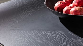 Auszugtisch Interliving aus Holz in Schwarz Interliving Esszimmer Serie 5110 - Auszugtisch T0401 mattschwarzes Eichefurnier - ca. 200 - 300 x 100 cm