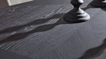 Esstisch Interliving aus Holz in Schwarz Interliving Esszimmer Serie 5110 - Esstisch mattschwarzes Eichefurnier - ca. 100 x 200 cm