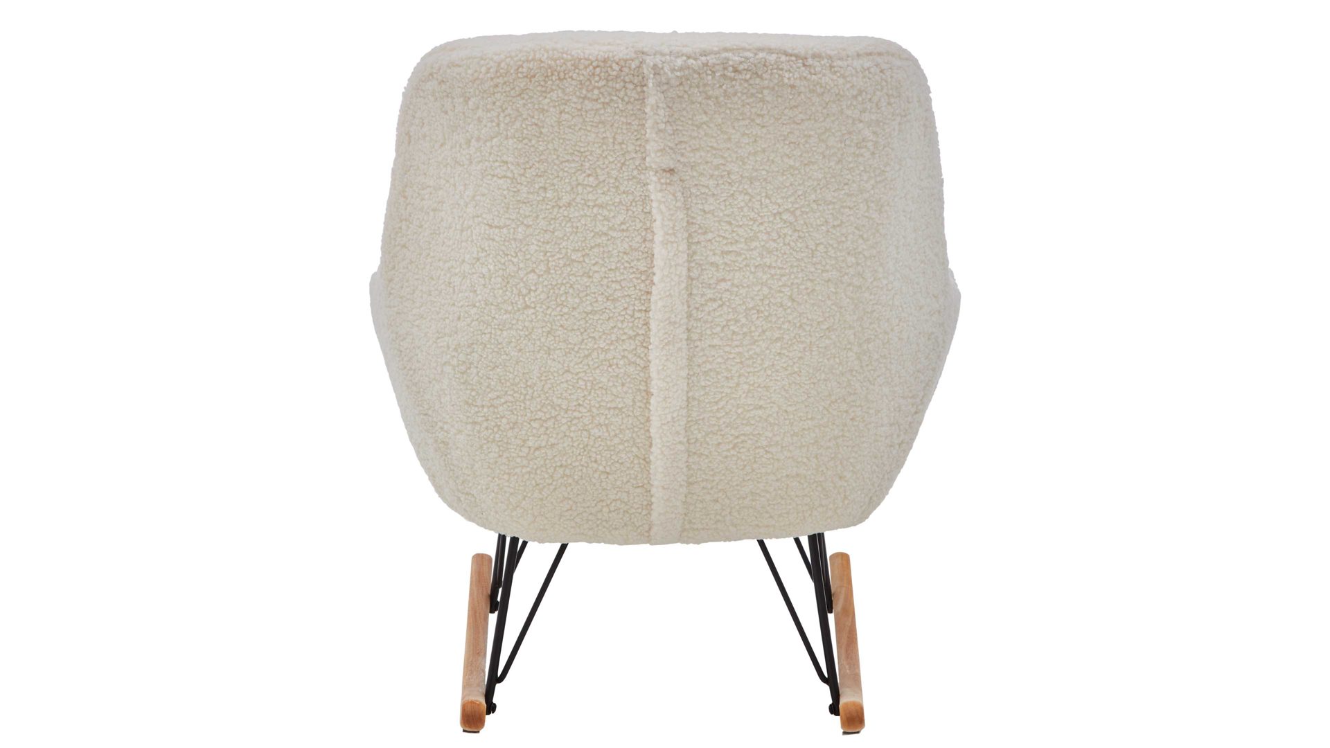 Schaukelstuhl Gutmann factory® aus Stoff in Beige Schaukelstuhl Wolly beiger Bezug 678 & Eiche