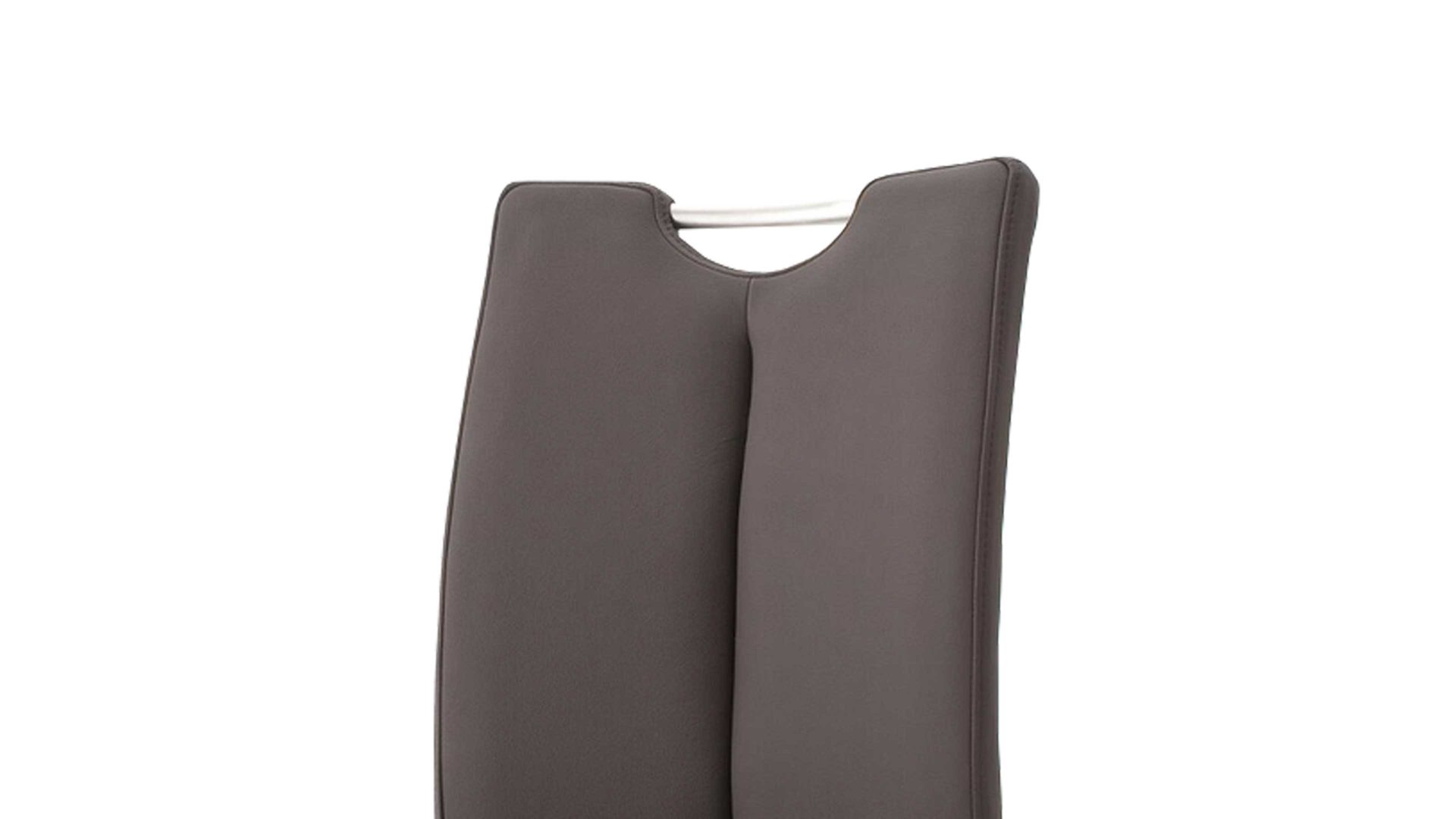 Schwingstuhl Mca furniture aus Leder in Dunkelbraun Schwingstuhl Artos braunes Leder BX & Edelstahl