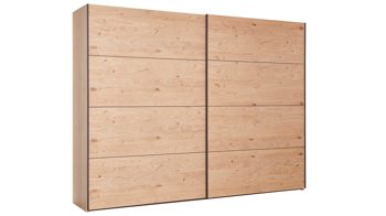 Kleiderschrank Interliving aus Holz in Holzfarben Interliving Schlafzimmer Serie 1024 – Schwebetürenschrank Design 24,  Balkeneiche - zwei Türen, Breite ca. 241 cm