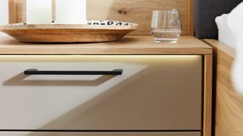 Möbelbeleuchtung Interliving aus Kunststoff in Weiß Interliving Schlafzimmer Serie 1023 – Vorderkantenbeleuchtung Breite ca. 64 cm