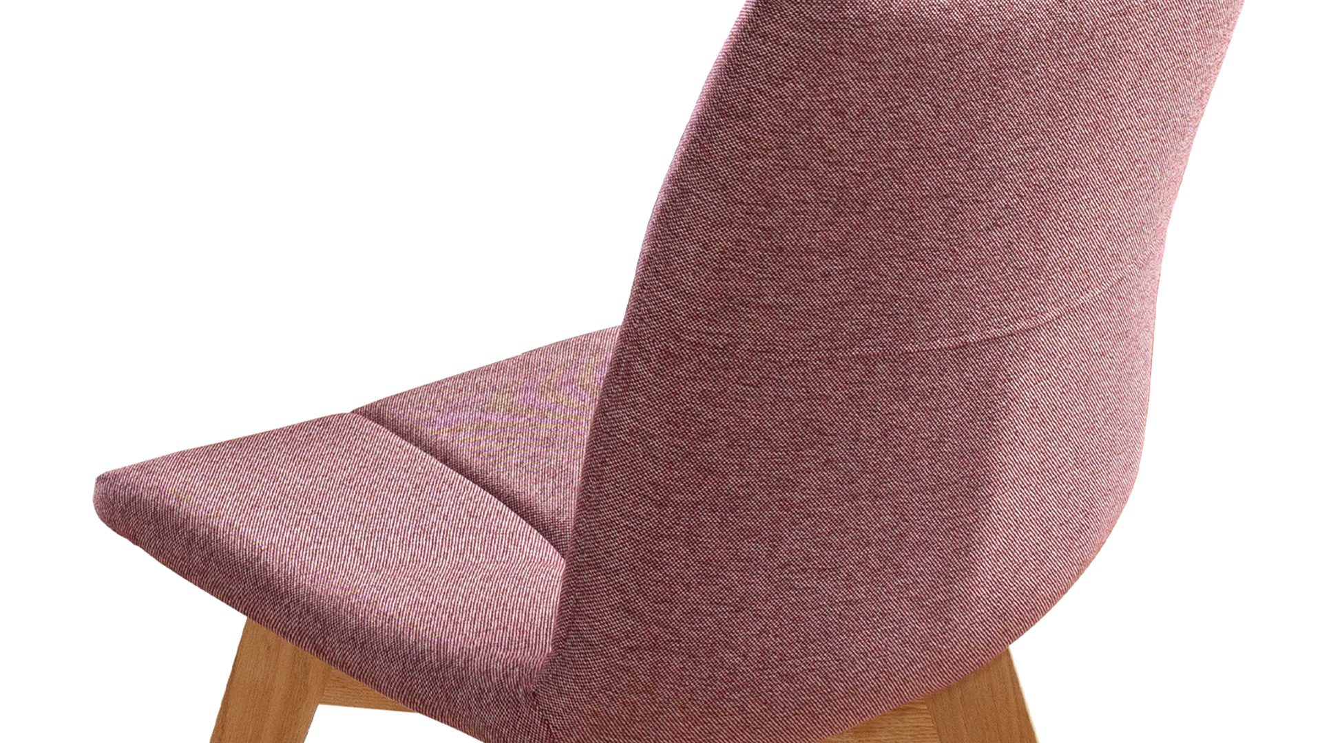 Polsterstuhl Standard furniture factory aus Stoff in Pink Polsterstuhl Tokio 1 altrosa Stoffbezug Lars 27 & Buchenholzfüße
