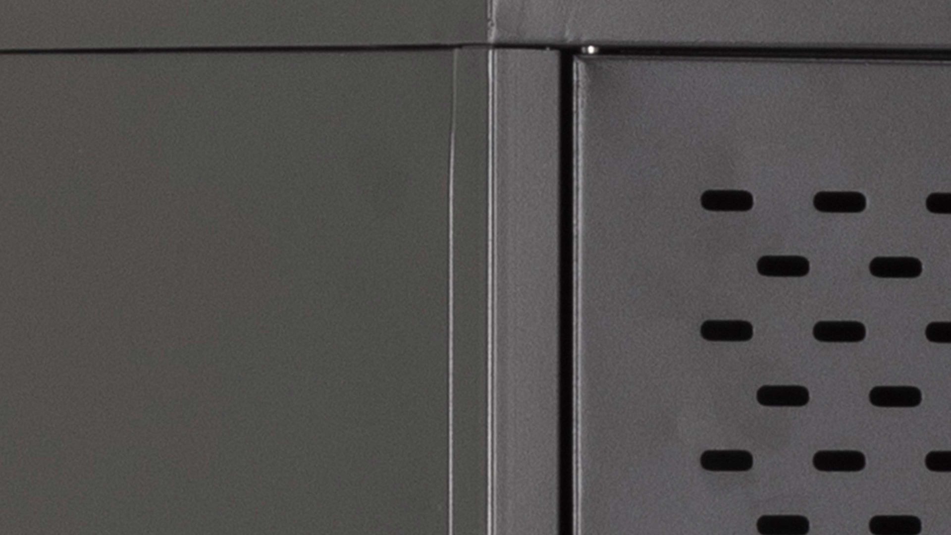 Einzelschrank Actona group aus Metall in Schwarz Metallmöbel Newcastle - Schrank schwarzes Metall - zwei Türen, Breite ca. 80 cm