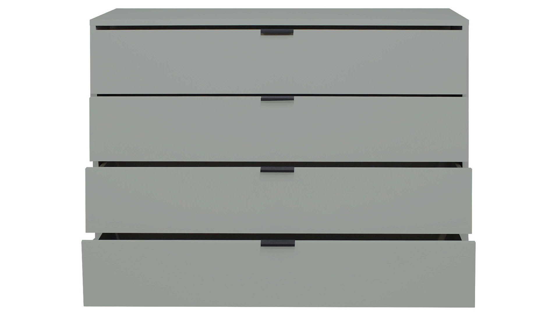 Schubladenkommode Mäusbacher i.i. aus Holz in Hellgrün Kommodenserie Bonnie - Schubladenkommode pinengrüner Mattlack - vier Schubladen, Breite ca. 119 cm