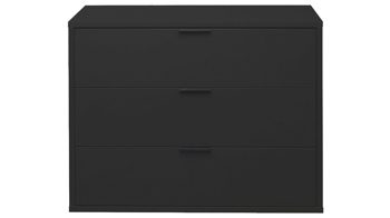 Schubladenkommode Mäusbacher aus Holz in Anthrazit Kommodenserie Bonnie - Schubladenkommode anthrazitfarbener Mattlack - drei Schubladen, Breite ca. 81 cm
