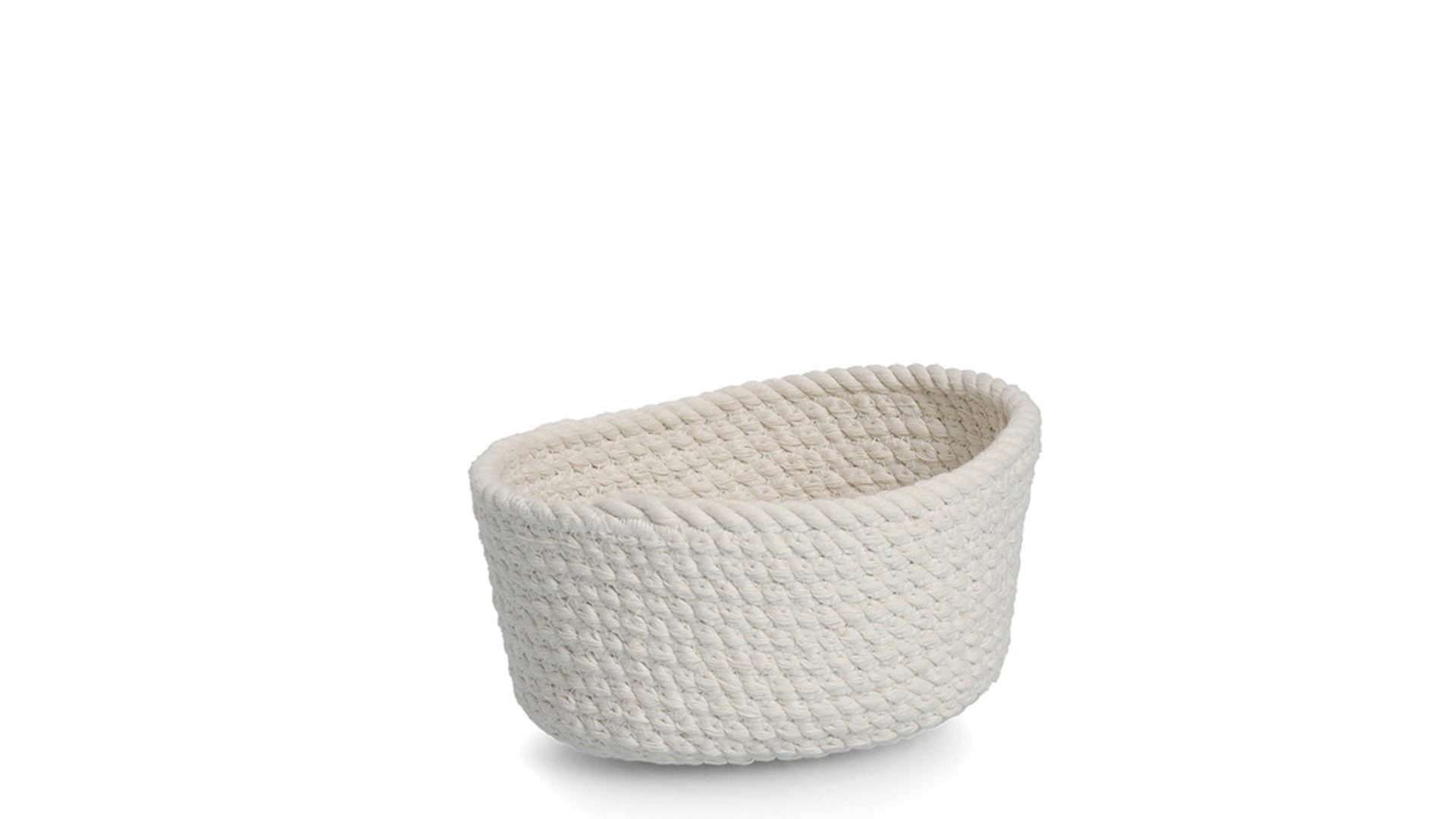 Korb Zeller present aus Naturfaser in Weiß Korb-Set weiße Baumwolle - dreiteilig