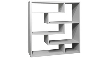 Raumteiler Mäusbacher i.i. aus Holz in Hellgrau Raumteiler Tetrix kreidegrauer Mattlack - ca. 130 x 134 cm