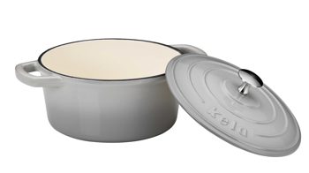 Bräter Kela | keck & lang aus Metall in Hellgrau kela Bräter Calido hellgraues Gusseisen - ca. 2,5 Liter