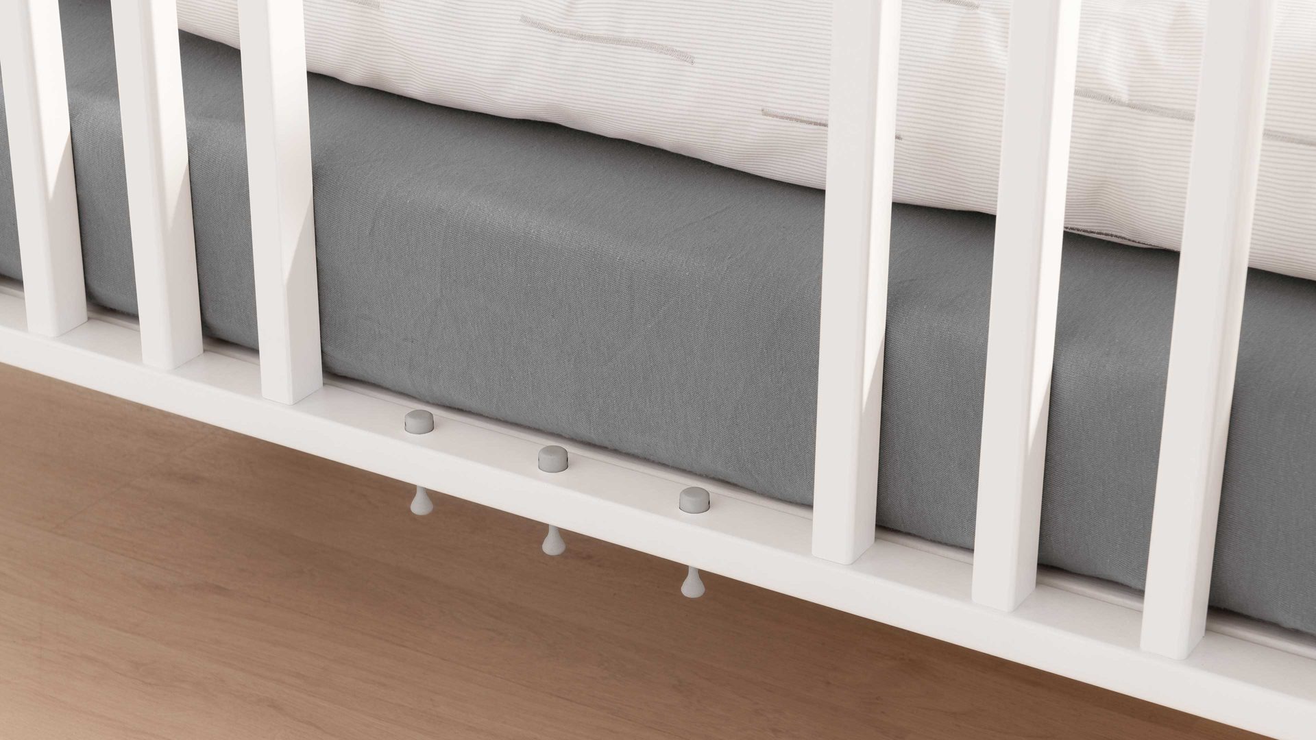 Babybett Paidi aus Holz in Weiß PAIDI Felie – Babybettgestell Kreideweiß - Liegefläche ca. 70 x 140 cm