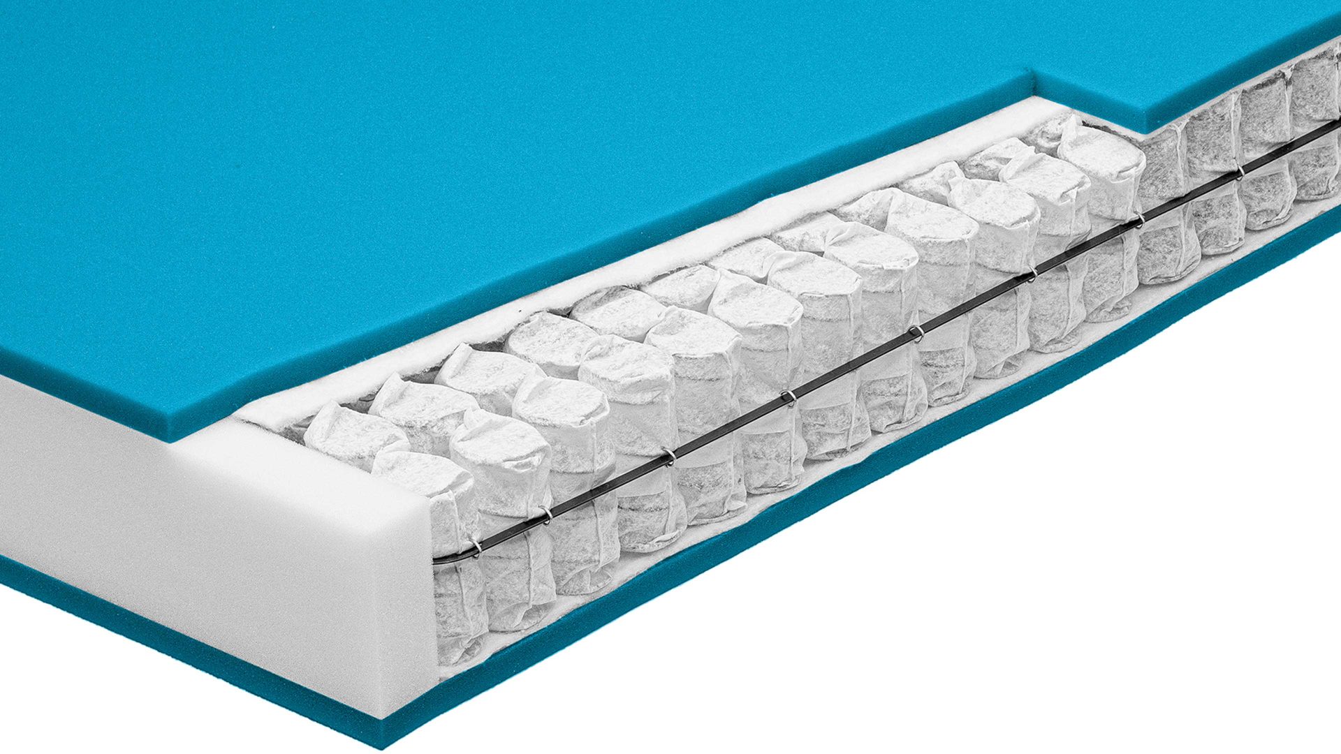 Kaltschaummatratze comfortmaster besser sitzen, liegen, leben aus Stoff in Weiß Comfortmaster Matratze Classic T H2, Taschenfederkern – Liegefläche ca. 140 x 200 cm