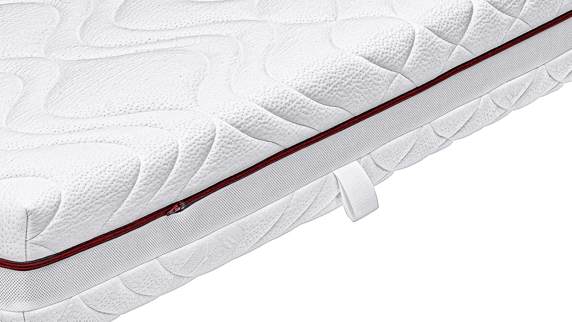 Federkernmatratze comfortmaster besser sitzen, liegen, leben aus Stoff in Weiß Comfortmaster Matratze Exklusiv T H3, Taschenfederkern – Liegefläche ca. 80 x 190 cm