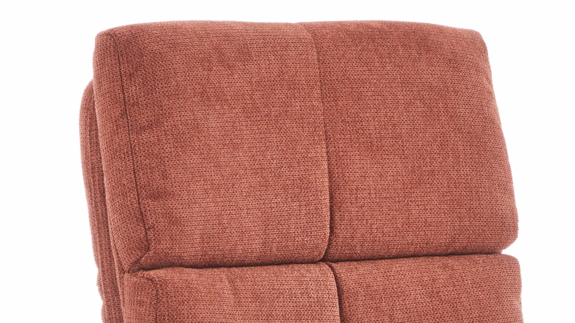 Relaxsessel KAWOO aus Stoff in Orange KAWOO Polsterprogramm Torino XC - Relaxsessel kupferfarbenes Flachgewebe Paris & schwarzer Sternfuß