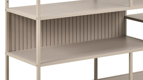 Regal Actona group aus Metall in Grau Regal Seaford im Industrielook grau - ca. 114 x 78 cm