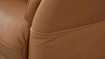 Ecksofa modulmaster aus Leder in Hellbraun Modulmaster MM-PN1161 - Ecksofa honigfarbenes Leder Torro & schwarze Metallfüße - Stellfläche ca. 169 x 285 cm