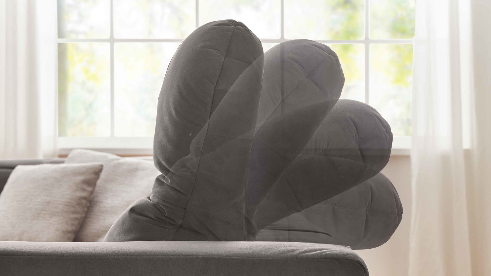 Ecksofa modulmaster aus Stoff in Grau Modulmaster MM-MP1152 - Wohnlandschaft graue Wirkware Salsa & schwarze Metallfüße - Stellfläche ca. 212 x 383 cm