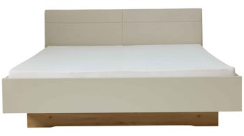 Bettgestell Interliving aus Holz in Hellgrau Interliving Schlafzimmer Serie 1026 – Bettgestell 243 Champagner & Eiche bianco - Liegefläche ca. 180 x 200 cm