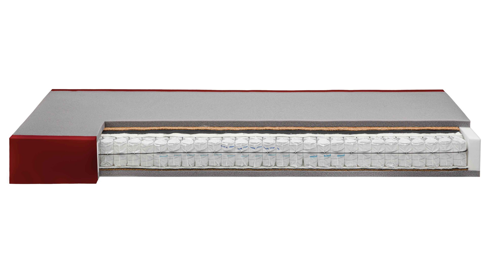 Federkernmatratze Interliving aus Stoff in Weiß Interliving Matratze Medikontur 1930 H5, Taschenfederkern – Liegefläche ca. 80 x 200 cm