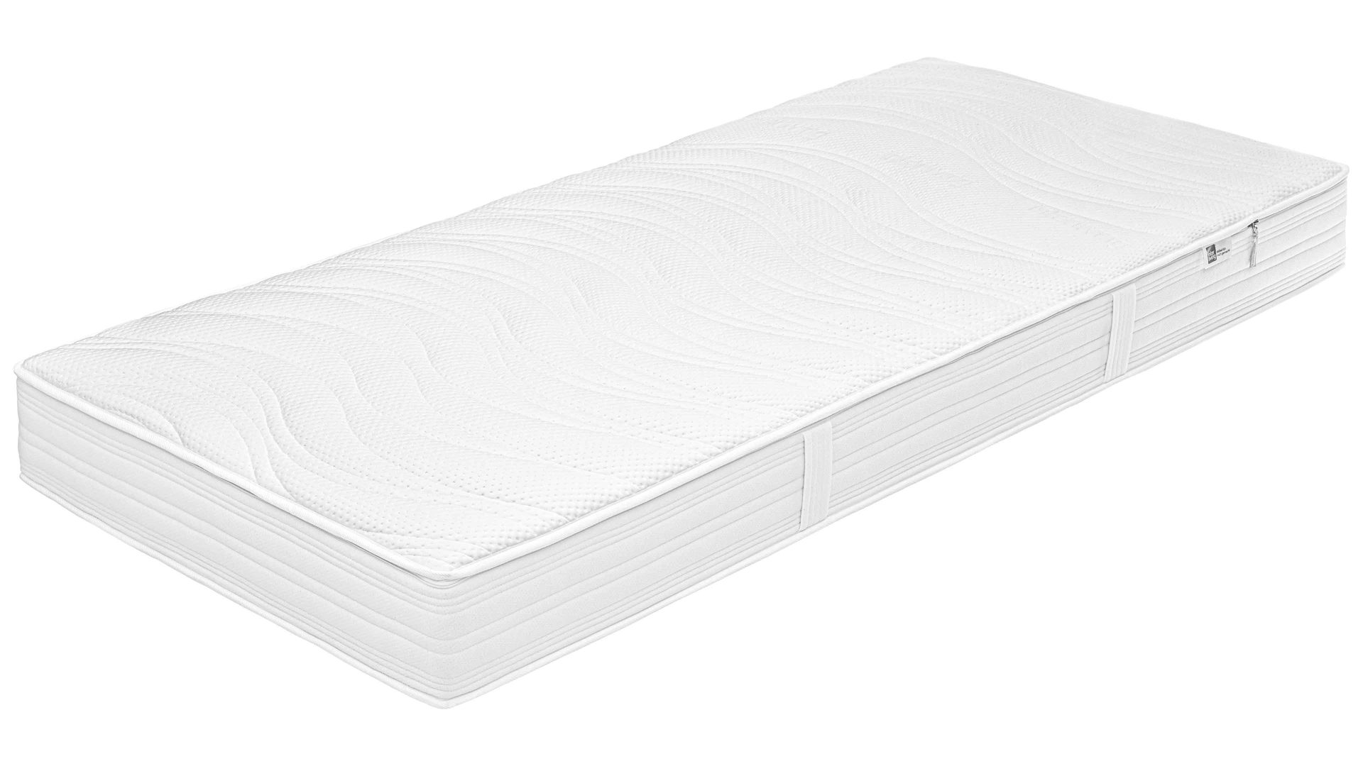 Federkernmatratze Interliving aus Stoff in Weiß Interliving Matratze Medikontur 1930 H4, Taschenfederkern – Liegefläche ca. 90 x 190 cm