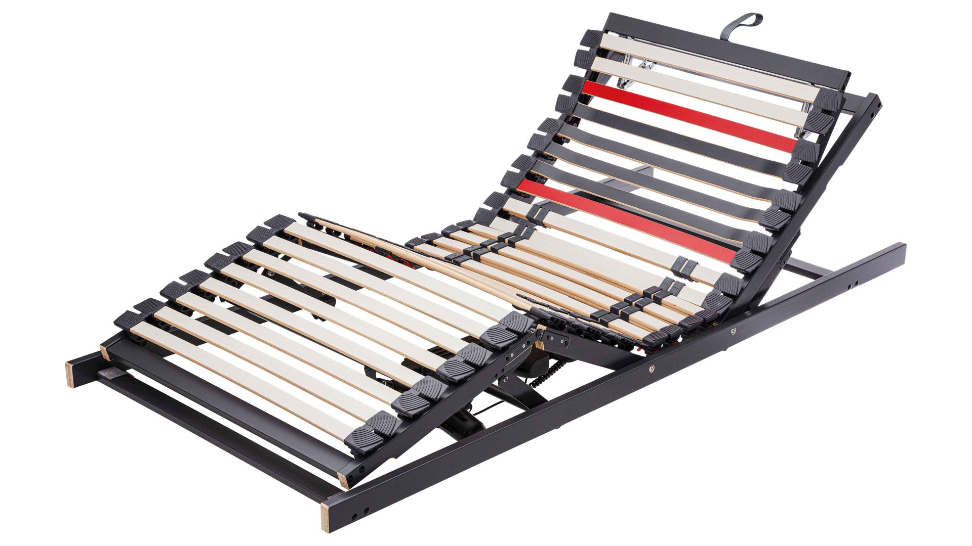 Lattenrost Interliving aus Holz in Anthrazit Interliving Lattenrost Serie 1950 - V6581 Kabel & zwei Motoren – Liegefläche ca. 90 x 190 cm