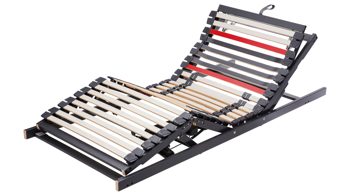 Lattenrost Interliving aus Holz in Anthrazit Interliving Lattenrost Serie 1950 Kabel & zwei Motoren – Liegefläche ca. 100 x 200 cm