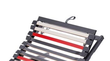 Lattenrost Interliving aus Holz in Anthrazit Interliving Lattenrost Serie 1950 - V6581 Kabel & zwei Motoren – Liegefläche ca. 80 x 200 cm