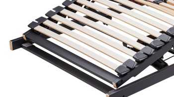 Lattenrost Interliving aus Holz in Anthrazit Interliving Lattenrost Serie1950 mit Funksteuerung Funk & drei Motoren – Liegefläche ca. 90 x 220 cm