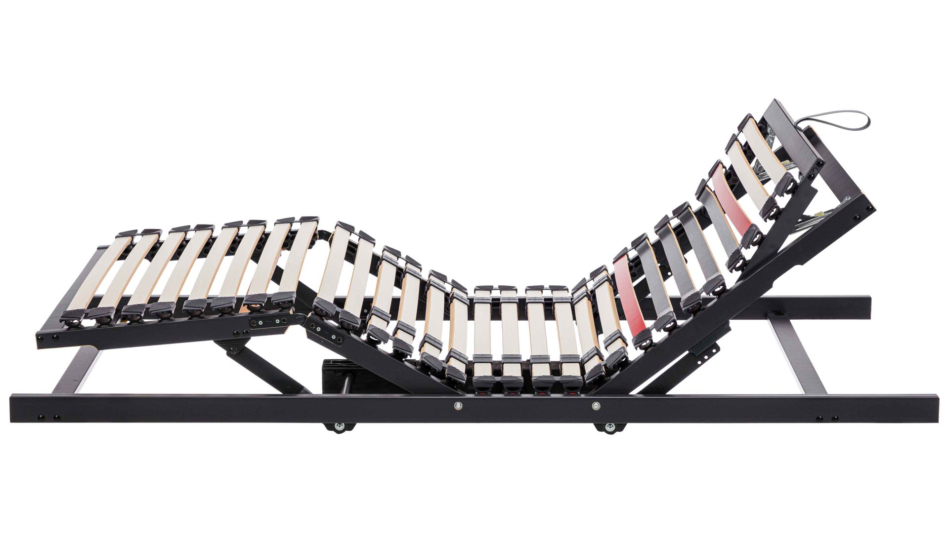 Lattenrost Interliving aus Holz in Anthrazit Interliving Lattenrost Serie1950 - V6586 Funk & drei Motoren – Liegefläche ca. 90 x 200 cm